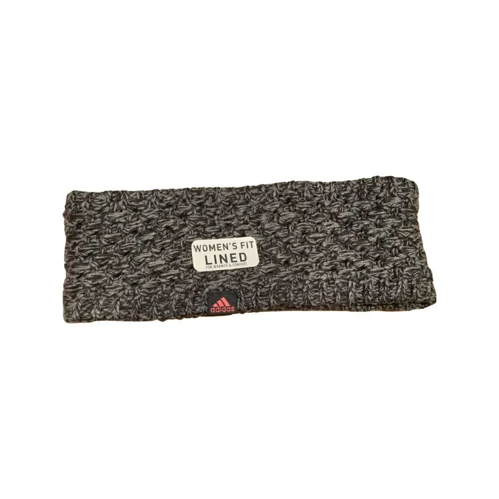 Adidas Women’s Crestline Textured Knit Headband  With Soft Fleece Lining Black